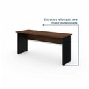 Ver imagem 6 de Mesa Escritório 1,70x0,60m - sem Gavetas - Workstart - Marsala/Preto - 23474