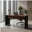 Ver imagem 1 de Mesa Escritório 1,70x0,60m - sem Gavetas - Workstart - Marsala/Preto - 23474