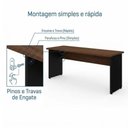 Ver imagem 5 de Mesa Escritório 1,70x0,60m - sem Gavetas - Workstart - Marsala/Preto - 23474