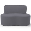 Ver imagem 5 de Sofá 2 Lugares 140cm Orgânico para Sala de Estar Living Larissa L02 Suede Cinza - Lyam Decor