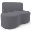 Ver imagem 2 de Sofá 2 Lugares 140cm Orgânico para Sala de Estar Living Larissa L02 Suede Cinza - Lyam Decor