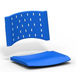 Longarina Plástica 2 Lugares - Cor Azul - Realplast - 33072 - 4