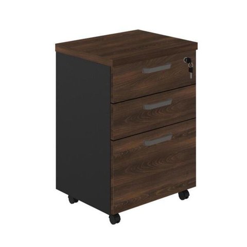 Gaveteiro Volante 3 Gavetas - 0,67x0,46x0,40M - Workstart - Marsala/Preto - 51012