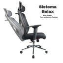 Ver imagem 2 de Cadeira Presidente Tela Mk-4010 - Makkon - Cor Preto - 30029