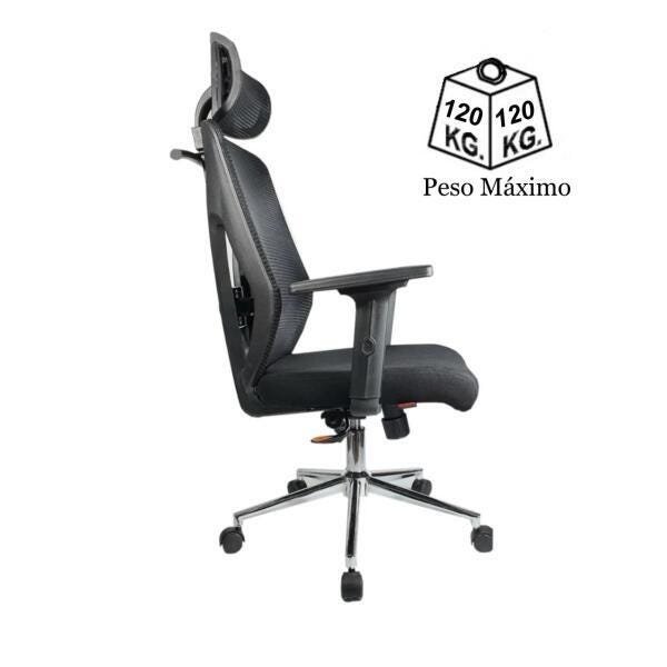 Cadeira Presidente Tela Mk-4010 - Makkon - Cor Preto - 30029 - 4