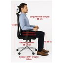 Ver imagem 4 de Cadeira Presidente Tela Mk-4010 - Makkon - Cor Preto - 30029