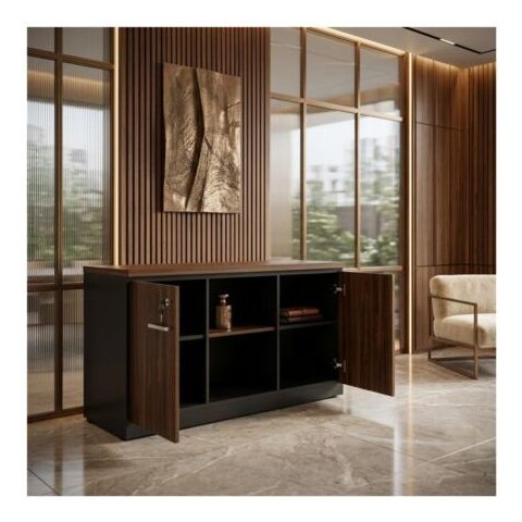 Armário Baixo Credenza com Nicho Central