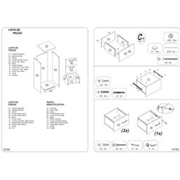  Arquivo 4 Gavetas Pasta Suspensa - 1,60x0,46x0,45M - WORKSTART - Marsala / Preto - 51013 - 3