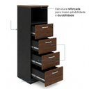 Ver imagem 5 de Arquivo 4 Gavetas Pasta Suspensa - 1,60x0,46x0,45m - Workstart - Marsala / Preto - 51013