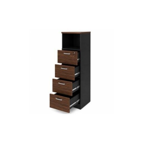 Arquivo 4 Gavetas Pasta Suspensa - 1,60x0,46x0,45m - Workstart - Marsala / Preto - 51013