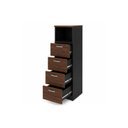 Ver imagem 1 de Arquivo 4 Gavetas Pasta Suspensa - 1,60x0,46x0,45m - Workstart - Marsala / Preto - 51013