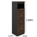Ver imagem 2 de Arquivo 4 Gavetas Pasta Suspensa - 1,60x0,46x0,45M - WORKSTART - Marsala / Preto - 51013
