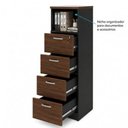 Ver imagem 3 de Arquivo 4 Gavetas Pasta Suspensa - 1,60x0,46x0,45m - Workstart - Marsala / Preto - 51013