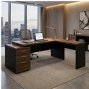 Ver imagem 2 de Mesa para Escritório em L Executiva 192cm com 3 Gavetas