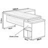 Mesa Pedestal com Mesa Auxiliar - 1,92x1,60M - Workstart - Marsala/Preto - 23484 - 4
