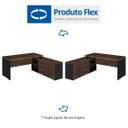 Ver mais imagens de Mesa Diretorzinha com Aparador - Pé de Madeira - 1,90x1,60M-Workstart - Marsala/Preto/Preto - 234
