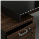 Ver imagem 6 de Mesa Pedestal Reta com Vidro - 1,92x0,70m - Workstart - Marsala/Preto - 23500