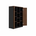 Ver imagem 3 de Armário Alto Credenza com Nicho - 1,60x1,20x0,45m - Workstart - Marsala/Preto - 51018