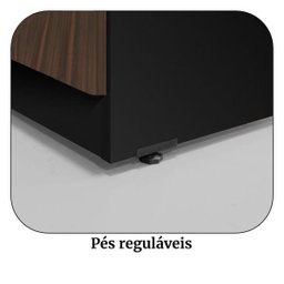 Armário Alto Credenza com Nicho - 1,60x1,20x0,45m - WORKSTART - MARSALA/PRETO - 51018 - 4