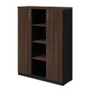 Ver imagem 3 de Armário Alto Credenza com Nicho - 1,60x1,20x0,45m - WORKSTART - MARSALA/PRETO - 51018