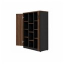 Ver imagem 7 de Armário Alto Credenza com Nicho - 1,60x1,20x0,45m - Workstart - Marsala/Preto - 51018