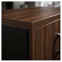 Ver imagem 5 de Armário Alto Credenza com Nicho - 1,60x1,20x0,45m - Workstart - Marsala/Preto - 51018