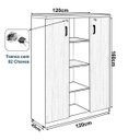 Ver imagem 2 de Armário Alto Credenza com Nicho - 1,60x1,20x0,45m - WORKSTART - MARSALA/PRETO - 51018