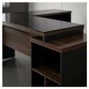 Ver imagem 4 de Mesa para Escritório em L de Vidro Fumê Workyaris Marsala/Preto