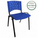 Ver imagem 1 de Cadeira Plástica 4 Pés - Plástico Azul - 31281