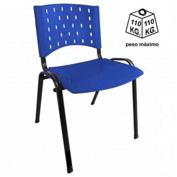 Cadeira Plástica 4 Pés - Plástico Azul - Realplast - 31281 - 5
