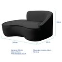 Ver imagem 3 de Divã Recamier Curvo Sala de Estar Recepção Marrocos 200cm Lado Esquerdo Linho