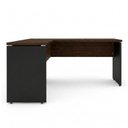 Ver imagem 3 de Mesa em L (Mesa 1,70m + Mesa Auxiliar) - sem Gavetas - Marsala/Preto - 23478