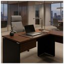 Ver mais imagens de Mesa em L (Mesa 1,70m + Mesa Auxiliar) - sem Gavetas - Marsala/Preto - 23478
