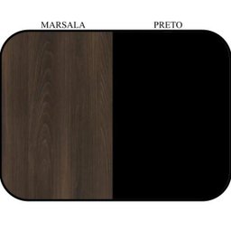 Mesa em L (Mesa 1,70M + Mesa Auxiliar) - sem Gavetas - Workstart - Marsala/Preto - 23478 - 2