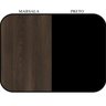 Mesa em L (Mesa 1,70M + Mesa Auxiliar) - sem Gavetas - Workstart - Marsala/Preto - 23478 - 2