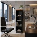 Ver mais imagens de Armário Torre Aberta - Workstart - Nogal Sevilha / Preto 21432