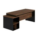 Ver imagem 1 de Mesa Pedestal Reta (03 Gav.) - 1,92x0,70m - Workyaris - Marsala/Preto - 23485