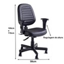 Ver imagem 2 de Cadeira Diretorzinha Back System Costurado - Cor Preto - 32996