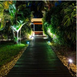 kit 5 Luminária Espeto Jardim 5w Led Cob 2700k Branco Quente - 5