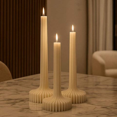 Vela Decorativa de Mesa Castiçal Elegance