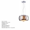 Ver imagem 4 de Kit 3 Lustres Pendente 28cm 40w Cristal K9 com Lâmpada G9