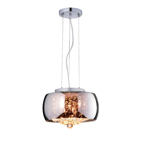 Kit 3 Lustres Pendente 28cm 40w Cristal K9 com Lâmpada G9