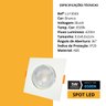 Kit 3 Spot Led Olho de Boi 5w 6500k Direcionável Led Bivolt - 7