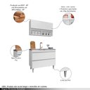 Ver imagem 3 de Conjunto Balcão de Cozinha Armário Aéreo Wollo Mdp/bp Branco G96 - Gran Belo
