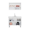 Ver imagem 5 de Conjunto Balcão de Cozinha Armário Aéreo Wollo Mdp/bp Branco G96 - Gran Belo