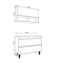 Ver imagem 4 de Conjunto Balcão de Cozinha Armário Aéreo Wollo Mdp/bp Branco G96 - Gran Belo