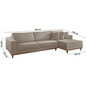 Ver imagem 4 de Sofá Cronos 03 Metros Chaise Lado Direito Meu Sofá Online B002 Veludo Capuccino