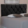 Cabeceira Painel de Camas Box Casal Estofada Kasi Preto - 3