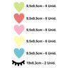 2 Cílios Olhos Fechados Adesivos Parede Infantil + Coração Colorido - 2