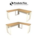 Ver imagem 4 de Mesa de Escritório em L Linha Industrial Metalon Tampo 40mm 